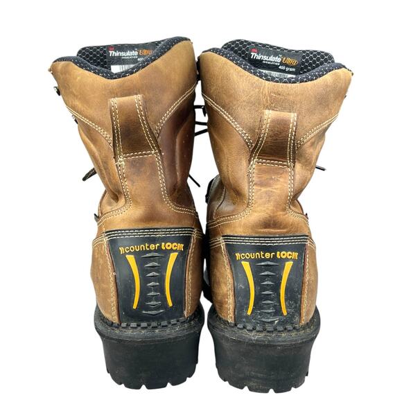 Georgia Boot Men’s Comfort Core Tan Logger Boot Size US 9.5 W - Picture 8 of 11